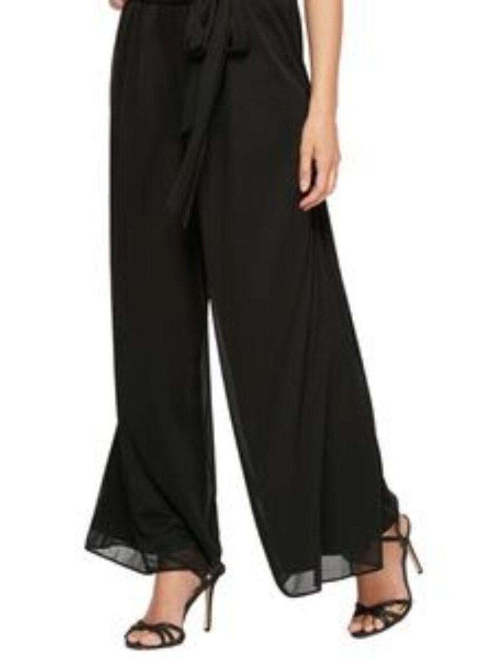 Dress Barn palazzo black chiffon pants size 14/16